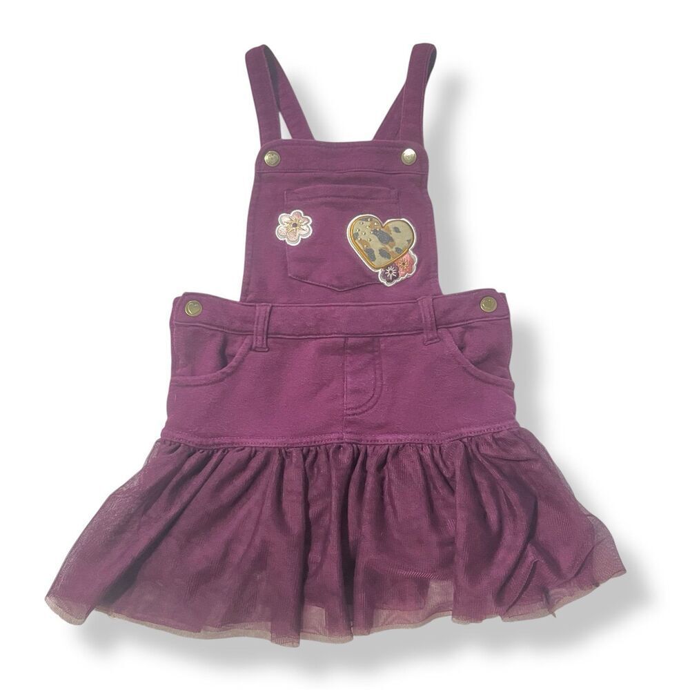 365 Kids Garanimals Red Maroon Overalls Skirt Dress